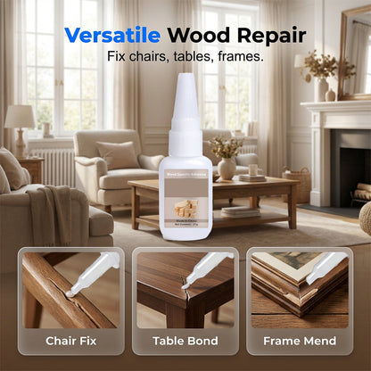 🥳50% RABATT NU! Strong Bond Wood Glue – starkt trälim för dörrkarmar, stolar och bord – precisionsspets, snabbhärdande & torkar kristallklart 🛠️✨
