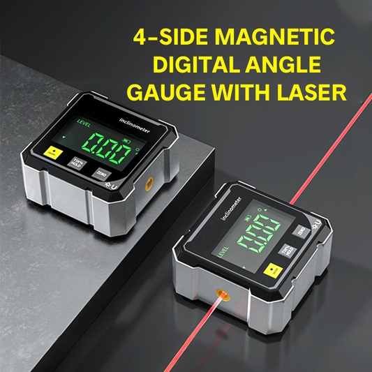 📐 50% RABATT NU! Magnetisk digital vinkelmätare – hög precision, laserkompatibel & IP54 – perfekt för bygg, snickeri och maskinjustering 🛠️✨