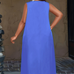 👗 50% RABATT NU! Ärmlös maxiklänning med fickor – U‑halsad, andningsbar & mångsidig – perfekt för varma dagar, stranden och vardagen ☀️✨