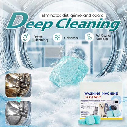 🧺 50% RABATT NU! Deep Clean Washing Machine Freshener Tablets – 12 tabletter – djuprengör, löser upp djurhår & damm – eliminerar lukt – passar alla tvättmaskiner 🧼✨