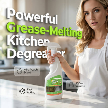 🧼 50% RABATT NU! Kraftfull köksavfettningsspray – löser upp envist fett och smuts direkt – med uppfriskande persikodoft – perfekt för spisar, fläktar och ugnar 🍑✨