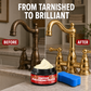 ✨ 50% RABATT NU! Koppar- & mässingspolish med svamp – tar bort oxidation & fina repor – återställer spegelblank glans – perfekt för musikinstrument, dörrhandtag och antik inredning 🎺✨