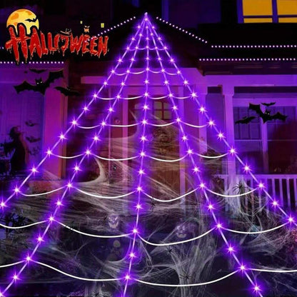 🕷️ 50% RABATT NU! Spindelnätslampa – 5 meter, batteridriven & flexibel installation – skapar magisk Halloween-stämning inomhus och utomhus 🕸️✨