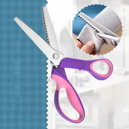 ✂️ 50% RABATT NU! Multifunktionell taksax med tandad design – perfekt för sömnad, quiltning, scrapbooking, läderarbete och grönsaksklippning 🧵✨