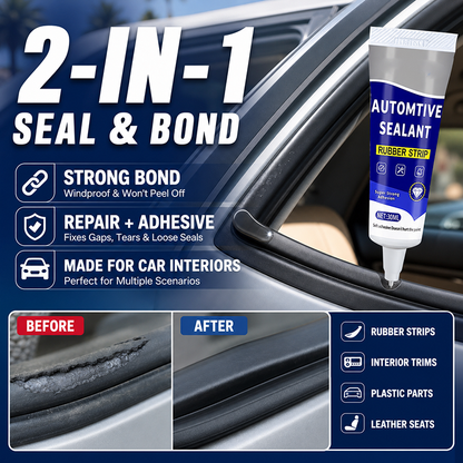 🚗 50% RABATT NU! Dörrtätningslim för bil – 2‑i‑1 tätning & limning – reparerar gummi, springor och lösa lister – perfekt för bilinteriör och dörrtätningar 🛠️🔧