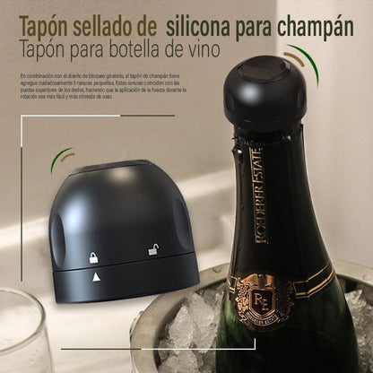 🍾 50% RABATT NU! Silikonförslutning för vin- och champagneflaskor – roterande lås, livsmedelsgodkänt & återanvändbart – håller bubblorna och smaken i dagar 🥂✨