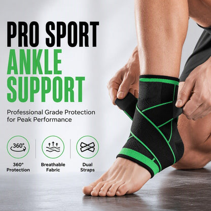 🧦 50 % RABATT NU! Elastiskt justerbart fotledsstöd – andningsbart, kompressionsstöd med dubbla remmar – perfekt för sport, rehabilitering och vardag 🏃‍♂️🦵