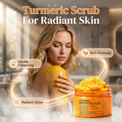 🌿 50% RABATT NU! ✨ Kroppsskrubb med gurkmeja för strålande hy – naturliga botaniska extrakt, exfolierande & ljusare hud – perfekt för daglig hudvård 🧖‍♀️✨