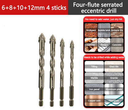 🔧 50 % RABATT NU! Excentrisk fyrflöjtsborr för keramik, glas, marmor & metall – HSS‑stål, mångsidig & hållbar – perfekt för gängning i hårda material 🛠️💎