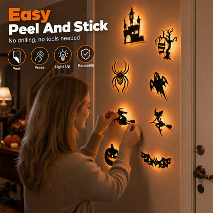🎃 50% RABATT NU! Halloween Glow in Dark Wall Stickers – 3D-silhuetter, självhäftande & lyser i mörkret – perfekt för fester, sovrum och entréer 🦇✨