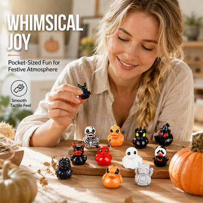 🎃 50% RABATT NU! Spooky Duck Decor – handmålade resinankor – lekfulla, kusliga & perfekta för Halloween‑dekoration, DIY‑projekt och skrivbordspynt 🦆✨