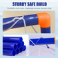 2-in-1 Kids Sports Set with Football Goal, Basketball Stand, 2 Balls & Pump