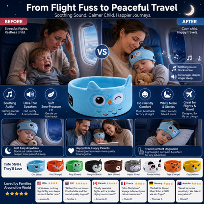 🎧 50% RABATT NU! Trådlöst sömnhuvudband för barn – Bluetooth V5.2, ultratunna högtalare & mjuk komfort – perfekt för lugna nätter, resor och avkoppling 🌙✨