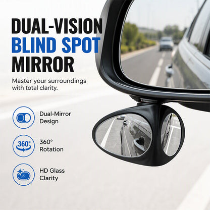 🚗 50% RABATT NU! Dubbelsidig dödvinkelsspegel för bilens backspegel – utökar synfältet, eliminerar blinda fläckar & kristallklar reflektion – perfekt för säkra filbyten och parkering 🔄✨