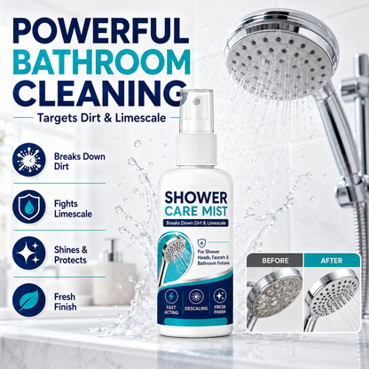 🧼 50% RABATT NU! Snabbverkande kalkborttagningsspray för duschen – löser upp kalk, återställer glans & förbättrar vattenflödet – perfekt för badrummet 🚿✨