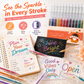 🎨 50% RABATT NU! Retractable Glitter Gel Pen Set – livfullt glitterbläck, snabbtorkande & tunn spets – perfekt för journaling, teckning och kreativa projekt ✨🖊️