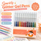 🎨 50% RABATT NU! Retractable Glitter Gel Pen Set – livfullt glitterbläck, snabbtorkande & tunn spets – perfekt för journaling, teckning och kreativa projekt ✨🖊️