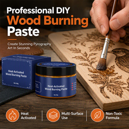 🔥 50% RABATT NU! Heat-Activated Wood Burning Paste – värmeaktiverad bränningspasta, slät formula & långvarig bränd yta – perfekt för träpyssel, skyltar och personliga projekt