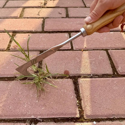 🌿 50% RABATT NU! Crack Weeder Tool – vass krokspets, rostfritt stål & bekvämt bokträhandtag – perfekt för ogräsrensning i trottoarer, trädäck och springor 🏡✨