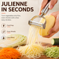 🥔 50% RABATT NU! 2-in-1 Stainless Steel Peeler and Julienne Slicer – skalning & julienne i ett – rostfritt stål, ergonomiskt grepp & lätt att rengöra – perfekt för grönsaksförberedelser ✨🔪
