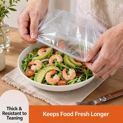 🥗 50% RABATT NU! Disposable Elastic Food Bowls Covers – livsmedelsklassig säkerhet, överlägsen elasticitet & fräschhetsförslutning – perfekt för matförvaring i kylskåp och mikro ✨🧊