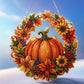 🍂 50% RABATT NU! Höstlig pumpakrans i diamanter – komplett DIY-kit med akrylbas, färgkodade pärlor & upphängningskedja – perfekt för höst- och skördeinredning 🎃✨