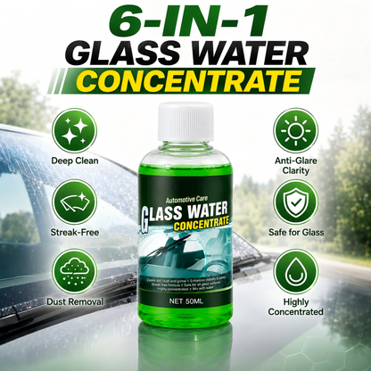 🚗 50% RABATT NU! Automotive Glass Water Concentrate – högkoncentrerad, djuprengöring & ränderfri yta – perfekt för vindrutor, sidorutor och sidospeglar ✨🪟