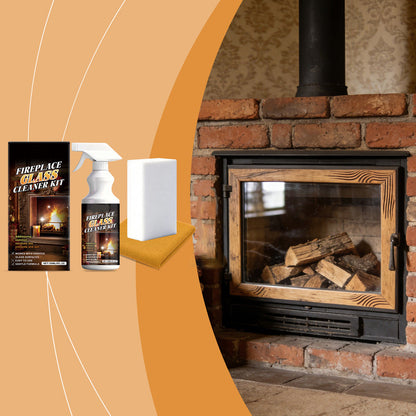 🔥 50% RABATT NU! Fireplace Glass Cleaner Kit – kraftfull fläckborttagning, återställer klarhet & enkel applicering – perfekt för alla eldstadsglas ✨