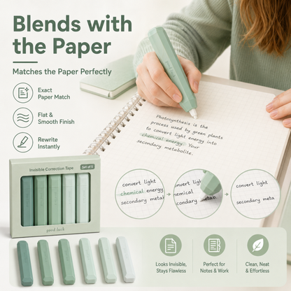 🖊️ 50% RABATT NU! Invisible Correction Tape Pen – sömlös pappersblandning, smidig omskrivning & ergonomiskt grepp – perfekt för skola, kontor och dagbok ✨📝
