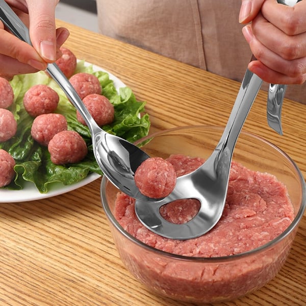 🍖 Köp 1 få 1 gratis⏰ Köttbulleformare i rostfritt stål – kreativ design, kladdfri & ergonomisk – perfekt för snabba och enkla köttbullar 🥩✨