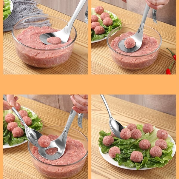 🍖 Köp 1 få 1 gratis⏰ Köttbulleformare i rostfritt stål – kreativ design, kladdfri & ergonomisk – perfekt för snabba och enkla köttbullar 🥩✨