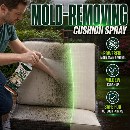🌿 50% RABATT NU! 🛋️ Mögelborttagningsspray för uteplatsdynor – snabbverkande, skonsam mot tyg & enkel applicering – perfekt för utemöbler, båtar och camping ☀️✨