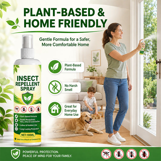 🦟 50% RABATT NU! 🌿 Plant-Based Insect Repellent Spray – mild doft, enkel applicering & dagligt skydd – perfekt för kök, uteplatser och camping ✨🌱