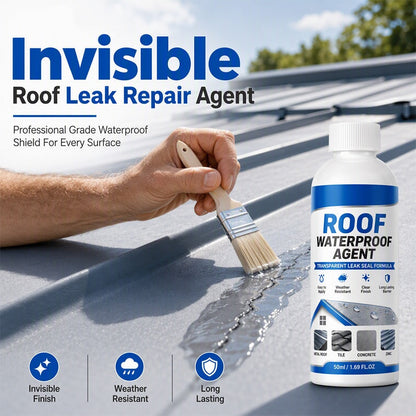 🏠 50% RABATT NU! 🎨 Transparent Roof Waterproof Sealant with Brush – osynlig tätning, avancerad polymerformula & enkel applicering – perfekt för tak, stuprör och utomhusytor 🛡️✨
