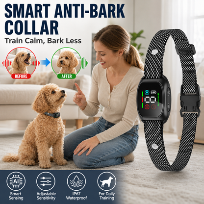 🐶 50% RABATT NU! 🐶 Smart anti-skallhalsband för hundar – stötfri träning, vibration & pip, smart filter & vattentät – perfekt för skonsam och effektiv hundträning 🐾✨