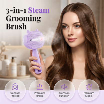 💇‍♀️ 50% RABATT NU! 💨 3-i-1 elektrisk hårborste – ångborste som reder ut, stylar & återfuktar – perfekt för slätt, glansigt och lätthanterligt hår ✨