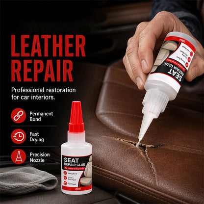 🚗 50% RABATT! ✨ Snabbtorkande reparationslim för läder & bilsäten – precisionsapplicering, osynliga reparationer & universell användning – perfekt för bilinteriörer, möbler och skor 🛋️🔧