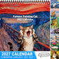 🐱 50% RABATT NU! 📅 2027 Rolig Kattmeme-Kalender – konstnärliga kattillustrationer, tydlig månadsplanering & glad personlighet – perfekt för hemmet, kontoret eller presenter 🎨✨