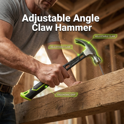 🔨 50% RABATT NU! 🛠️ Industrial-Grade Multifunctional Claw Hammer – justerbar vinkel, smitt kolstål, magnetisk spikstartare & ergonomiskt handtag – perfekt för träbearbetning, renovering och byggprojekt 🏗️✨