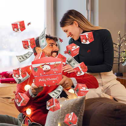 🎄 JULKLAPP – 50% RABATT NU! 🎄 Explosiv Pop-Up Överraskning Pengar Presentask – unik pop-up design, rymlig interiör & enkel montering – perfekt för födelsedagar, bröllop och högtider 🎁✨