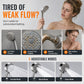 🚿 50% RABATT NU! ✨ High-Pressure Stainless Steel Shower Head – luftförstärkt flöde, 3 lägen & ergonomisk design – perfekt för lyxig duschupplevelse 💧🛁