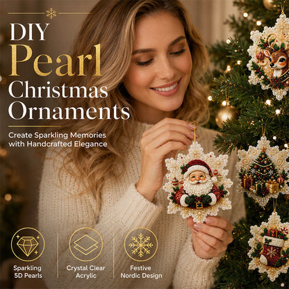 🎄 50% RABATT NU! 🎁 Set med julpynt att måla och hänga upp själv – 5D-diamantmålning, glänsande pärlor & högtransparent akryl – roligt julprojekt för hela familjen ✨