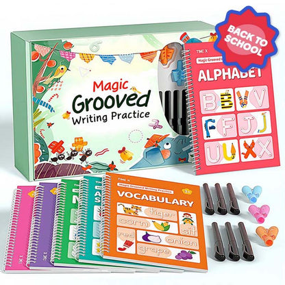 ✍️ 50% RABATT NU – I LAGER! 📚 Magiskt skrivövningsset med räfflade spår – återanvändbart, ergonomiskt & lärorikt – perfekt för barnets första skrivträning ✨