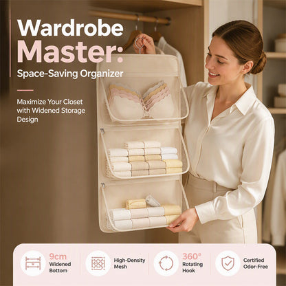 🧺 50% RABATT NU! 👕 Multi-Layer Mesh Storage Hanging Bag – platsbesparande, dubbelkapacitet & andningsbar – perfekt för garderober, resor och studentrum 🏠✨
