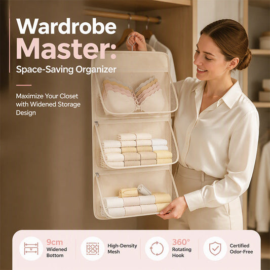 🧺 50% RABATT NU! 👕 Multi-Layer Mesh Storage Hanging Bag – platsbesparande, dubbelkapacitet & andningsbar – perfekt för garderober, resor och studentrum 🏠✨