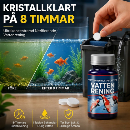🐠💧 50% RABATT NU! 💧🐠 Professionella vattenreningstabletter för akvarium – stöder nyttiga bakterier, biologisk filtrering & enkel användning – perfekt för klarare vatten och hälsosamma fiskar 🌊✨