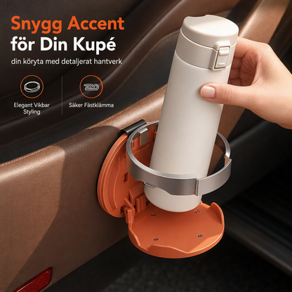 🚗 50% RABATT NU! ☕ Multifunktionell hopfällbar mugghållare för bildörr – elegant & klämmonterad – perfekt för en stilren och organiserad kupé 🛡️