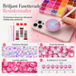 💎 50% RABATT NU! ✨ AB-färgade Jelly Flatback-hartspärlstenar-set med förvaringslåda, lim och verktyg – för DIY-nagelkonst, kläder och mobilfodral 🎨