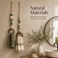 🧺 50 % RABATT NU! 🌿 Dekorativ handdukshängare med pärlor och träring – naturlig bohemisk charm – perfekt för kök, badrum och hall ✨
