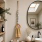 🧺 50 % RABATT NU! 🌿 Dekorativ handdukshängare med pärlor och träring – naturlig bohemisk charm – perfekt för kök, badrum och hall ✨